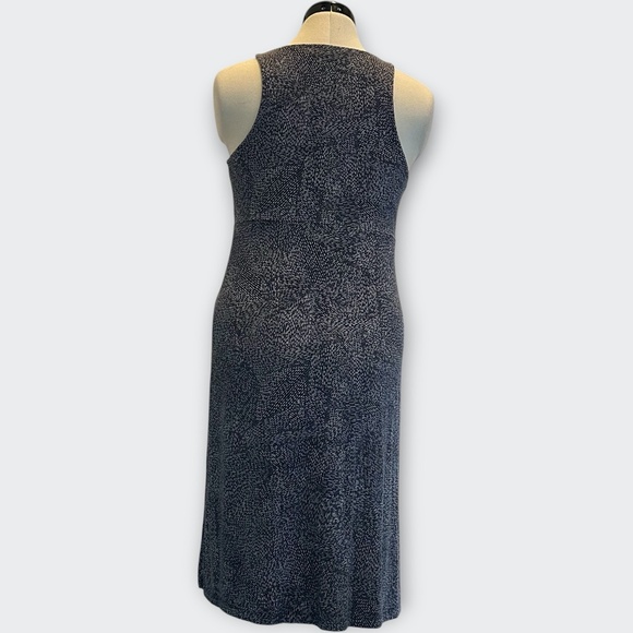 ATHLETA Santorini Dress Navy Print S High Neck Sleeveless Coastal Travel Euro - Picture 6 of 12